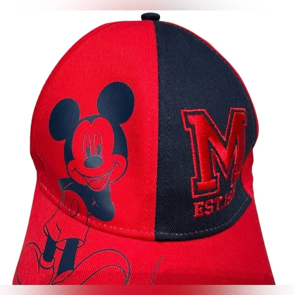 Disney Mickey & Friends Kid’s Red Baseball Cap W/ Built In Black Sunglasses